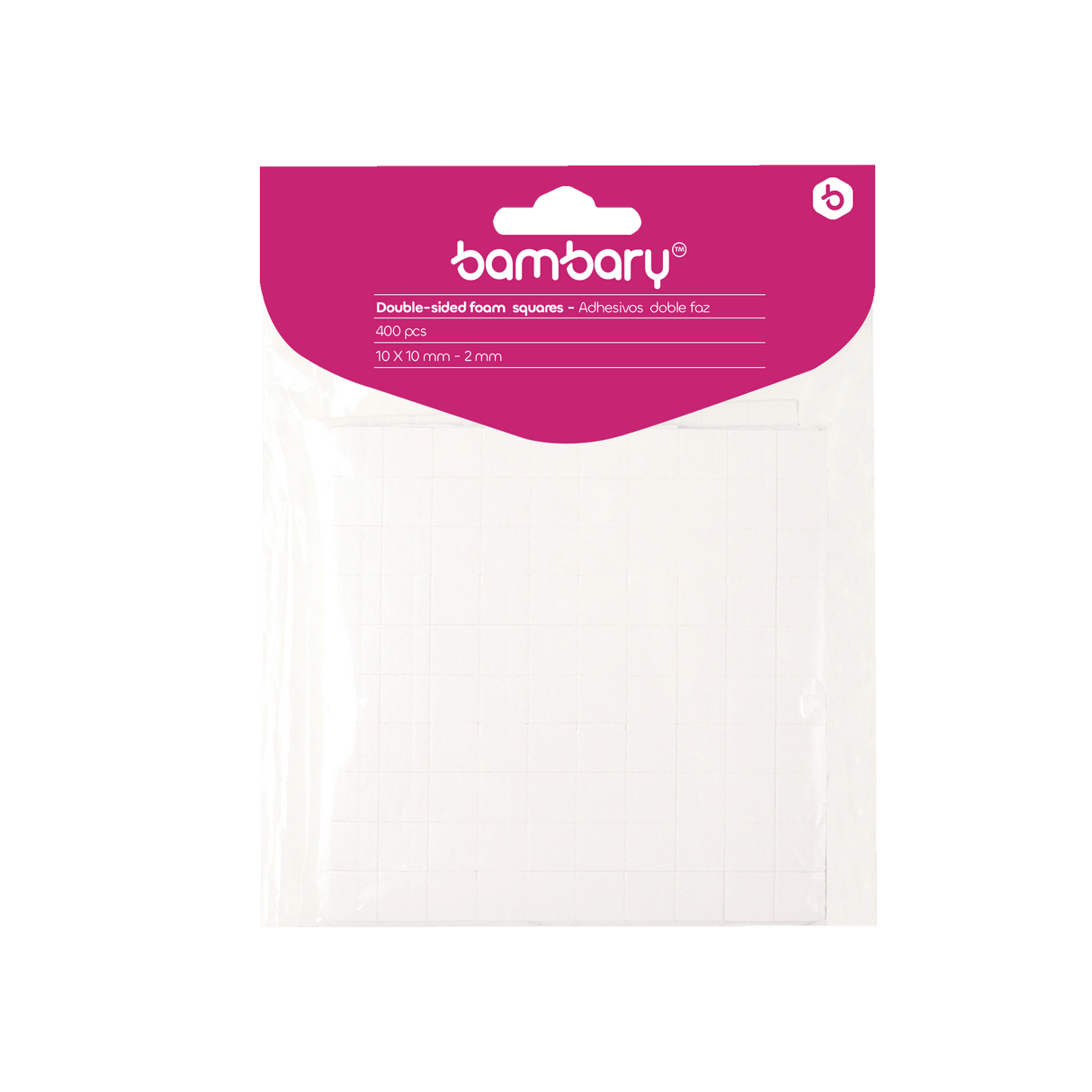 Double Sided 3D Stick Pads 10 x 10 x 2 mm