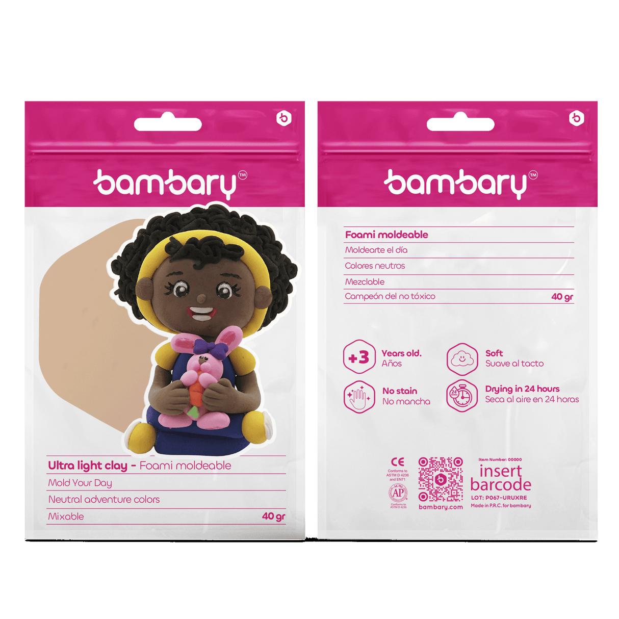 Ultra light clay 40 grs earth colors