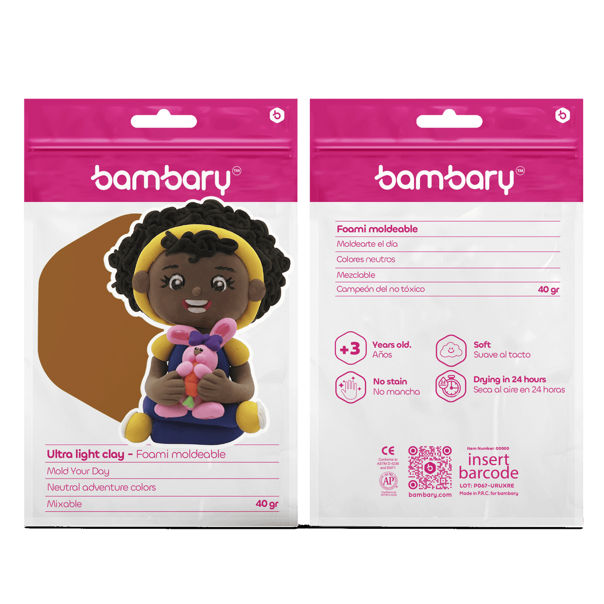 Ultra light clay 40 grs earth colors