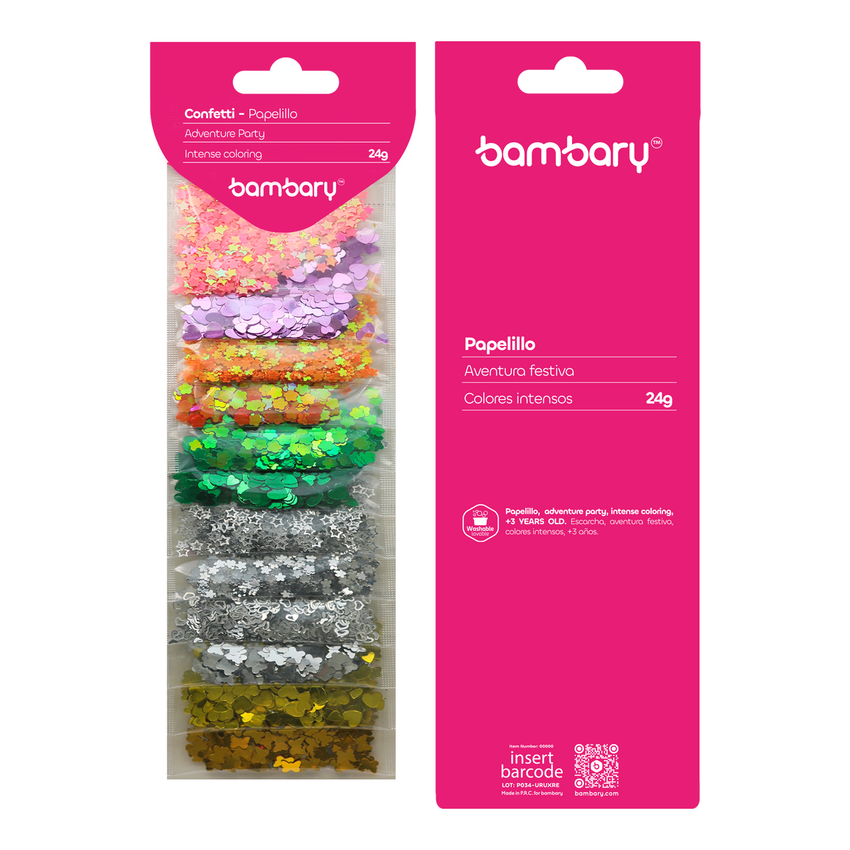 Mini confetti 2g/bag - 12bag/card