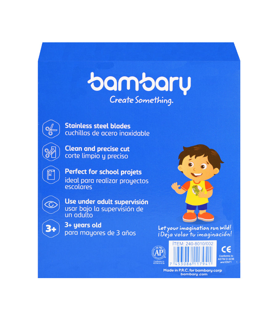 Scissor Roud Tip 5" PVC Handle Box 24 unt - Bambary