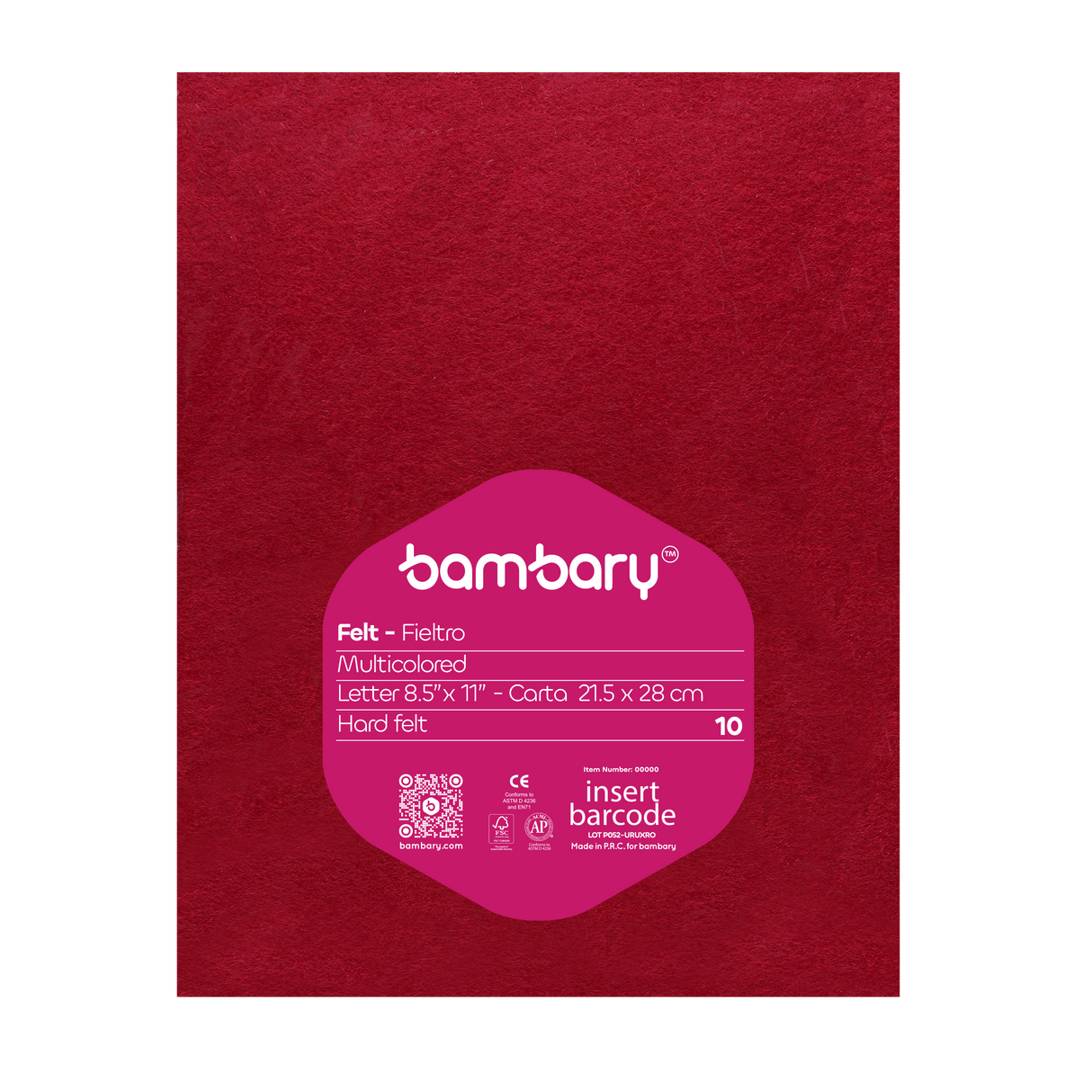 Hard Felt A4 10 Und Multicolor