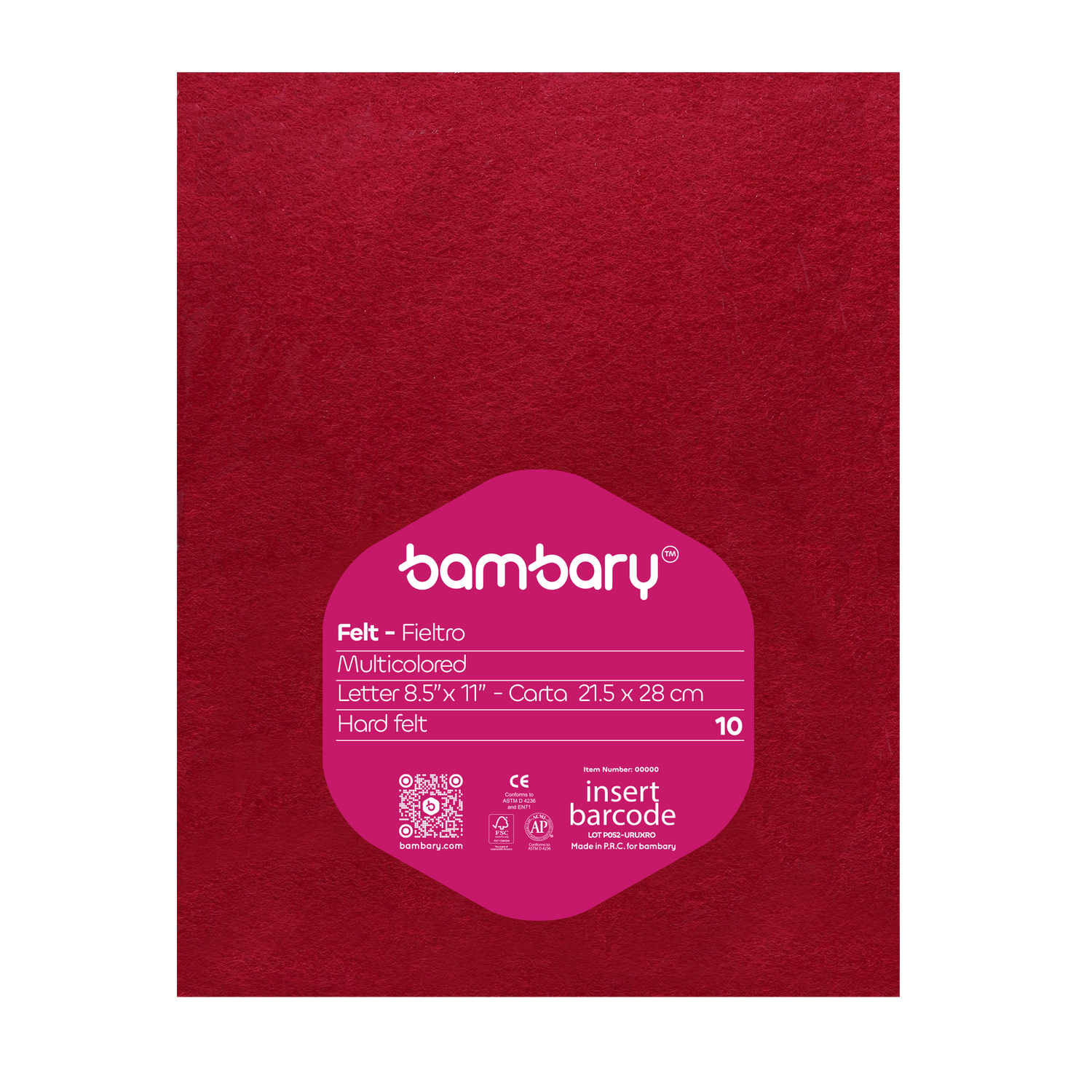 Hard Felt A4 10 Und Multicolor