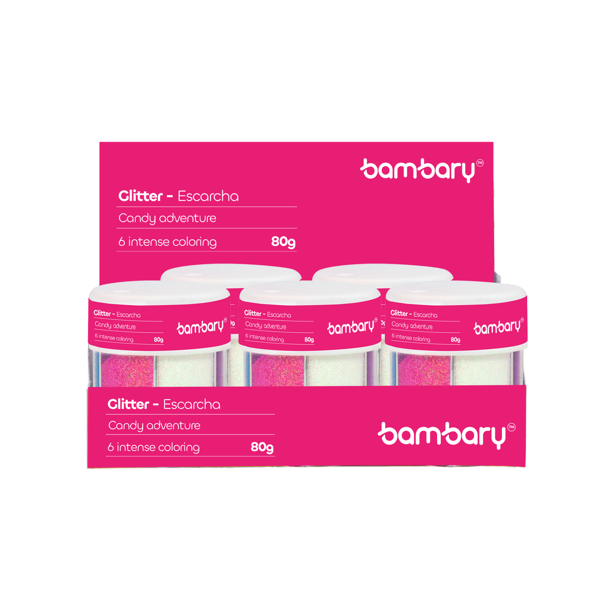 Glitter Bottle 6 colors 1/64" 80 gr