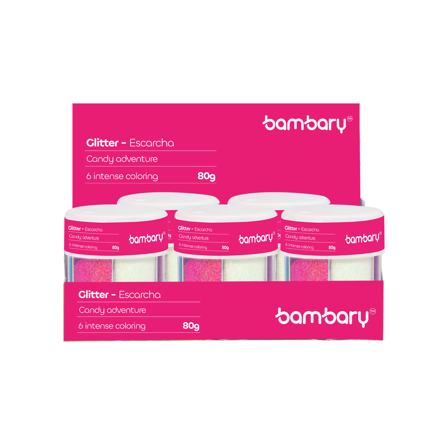 Glitter Bottle 6 colors 1/64" 80 gr