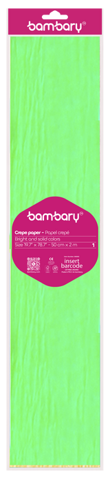 Fluorescent Crepe Paper  50 cm x 2 m Bag
