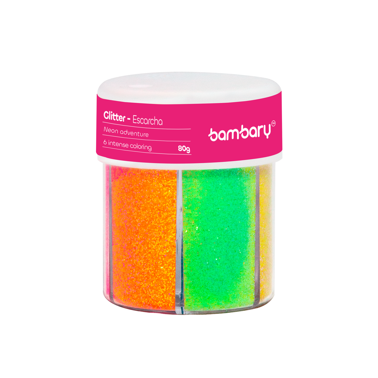 Glitter Bottle 6 colors 1/64" 80 gr