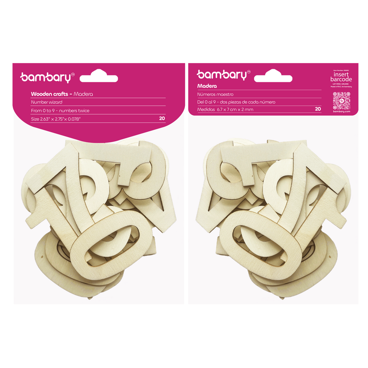 Plywood shape - numbers 0-9